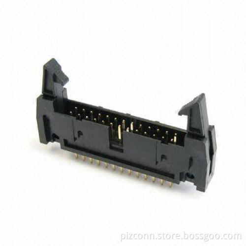 PCB Connector Box Header with Latches and 2.54mm Pitch